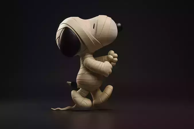 Snoopy Mummy Halloween Figurine Cute Cartoon Dog Collectible 
