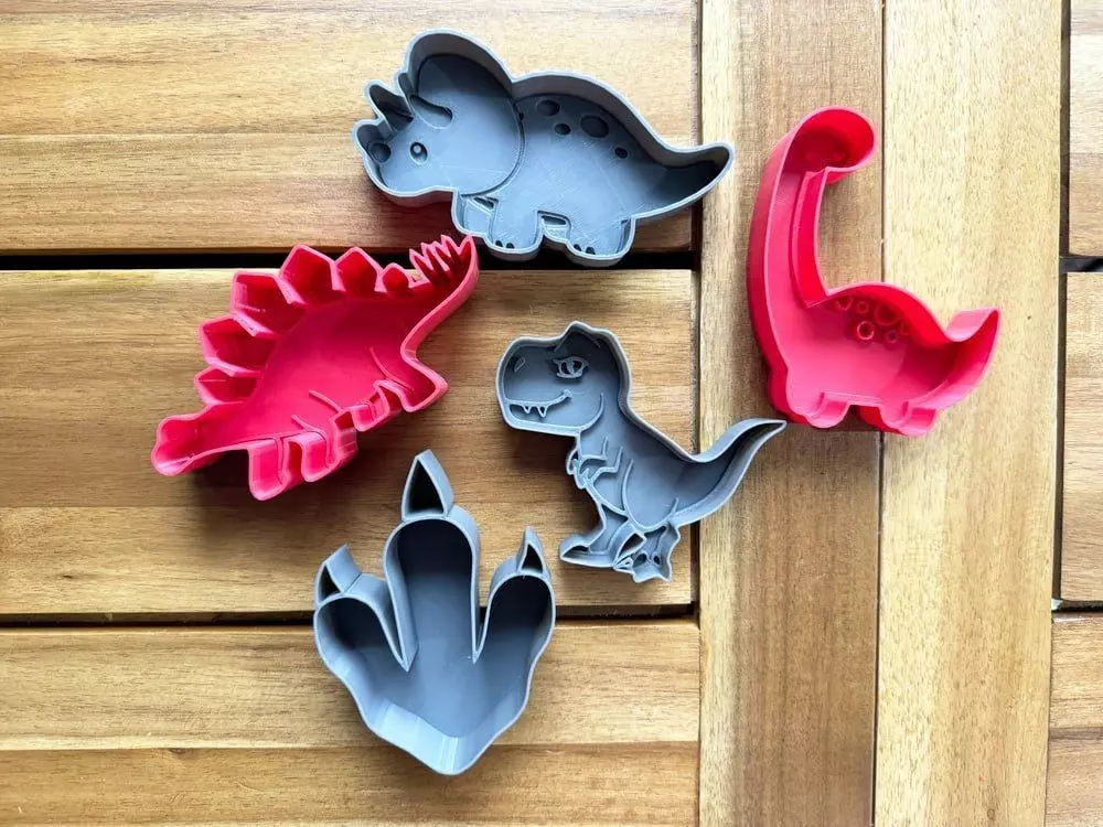 Digital STL file download for Dinosaur cookie cutter 3D print model_1