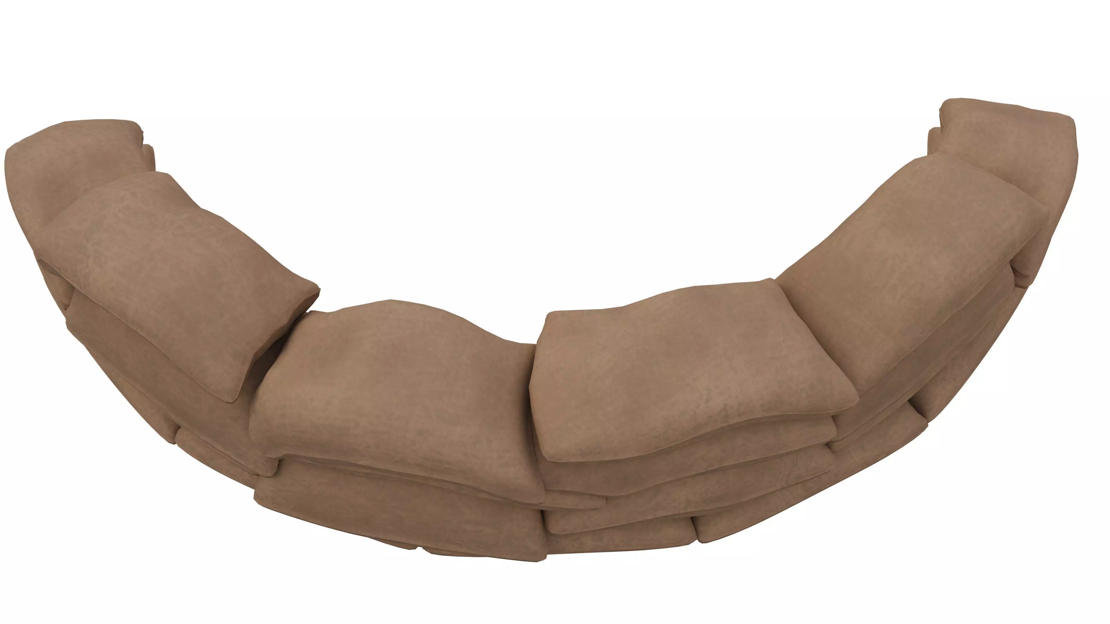 Sand Bag Wall Low-poly 3D model_1