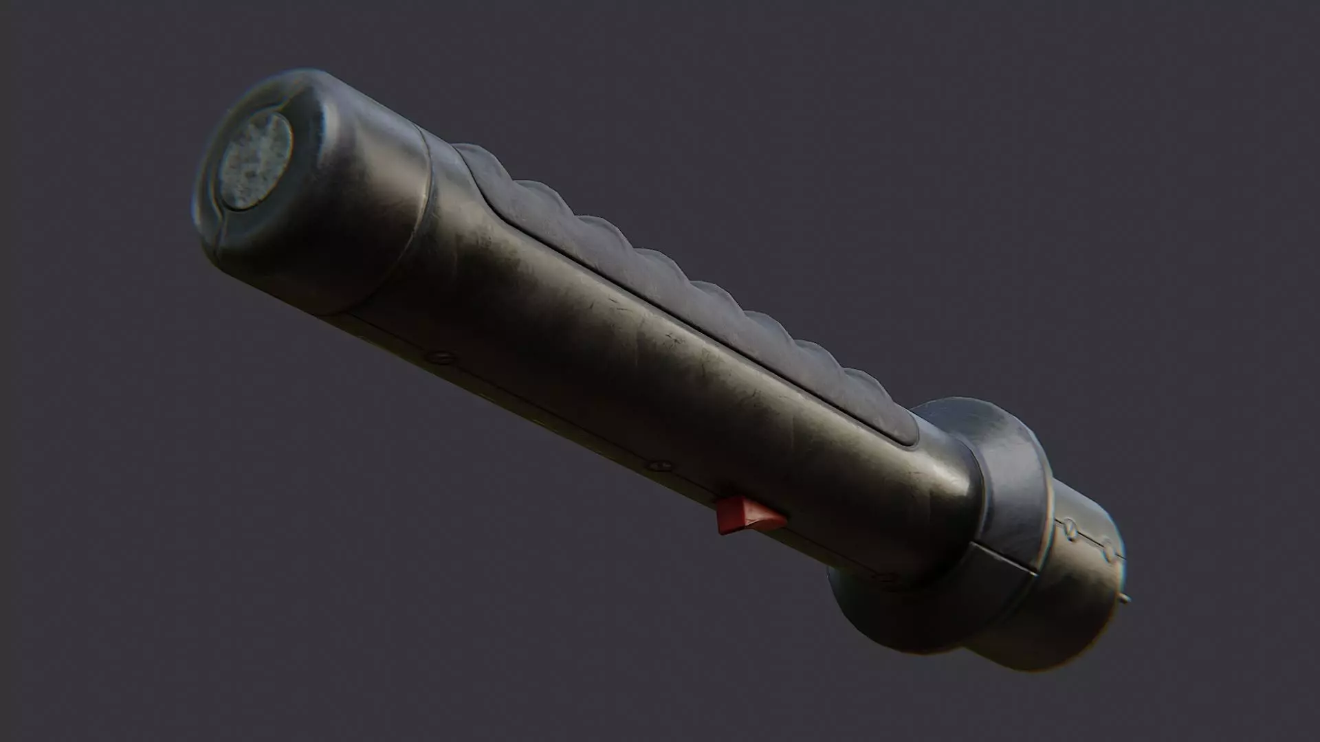Military Stun Baton with Rugged Grip Low-poly 3D model_5