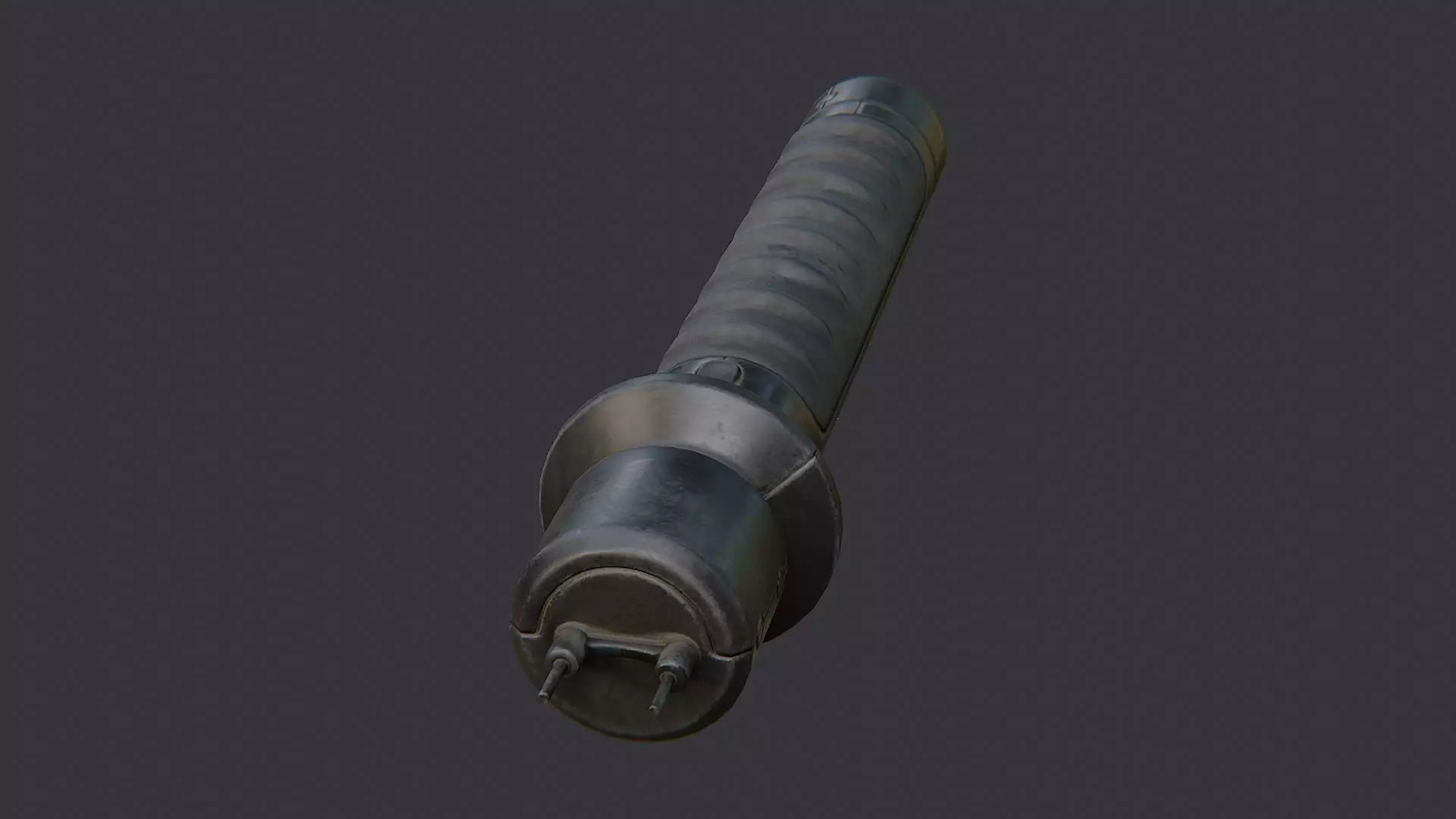 Military Stun Baton with Rugged Grip Low-poly 3D model_3