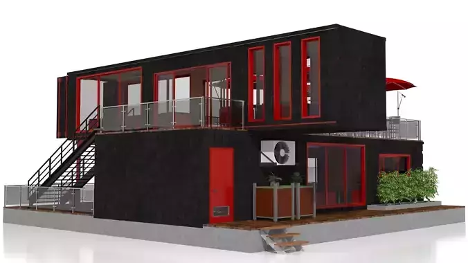 Container Restaurant 3D model 5