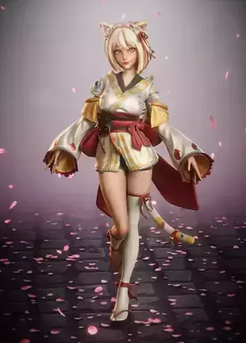 Nebi Neko Vtuber Avatar 3D  STL File 