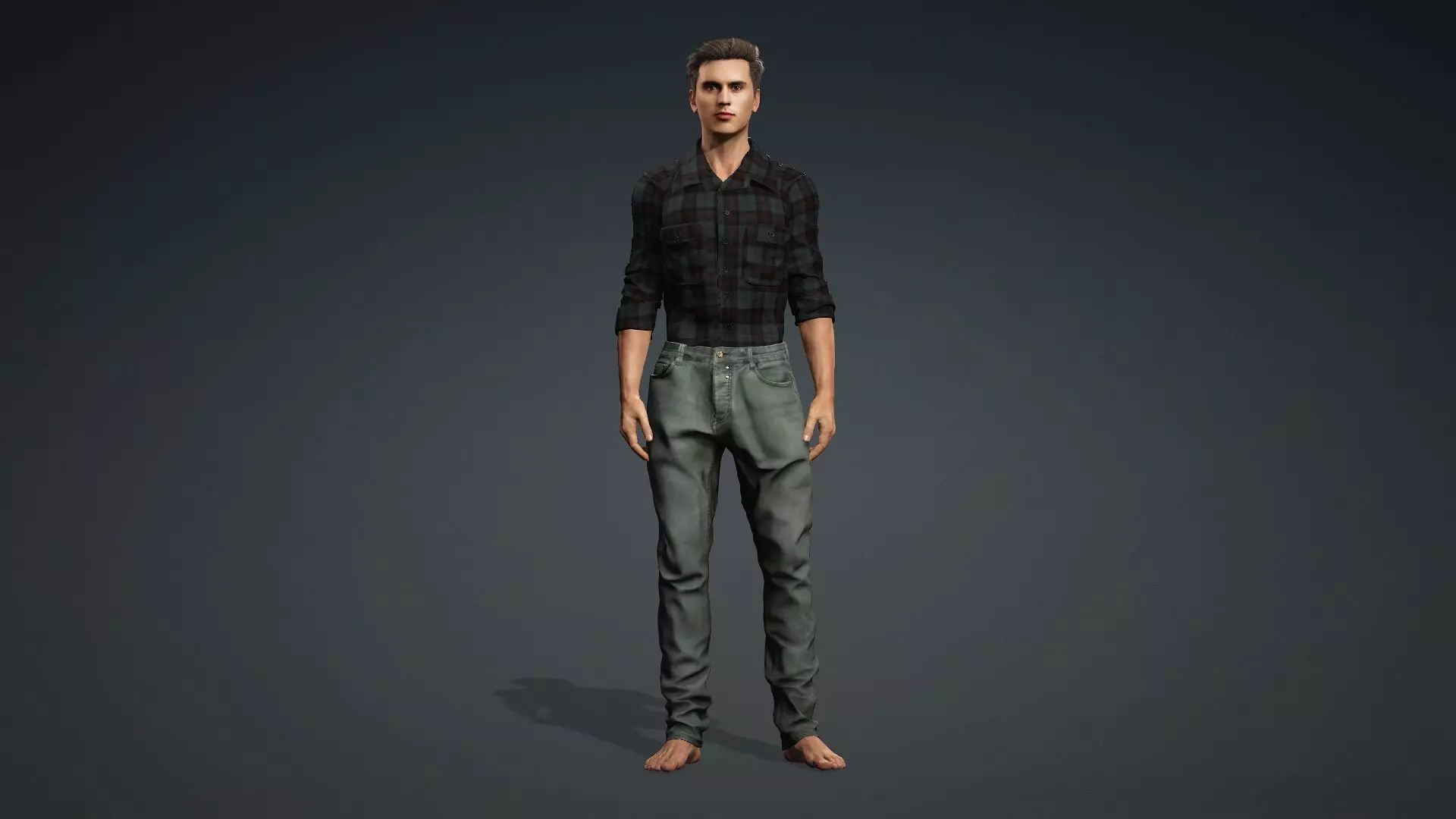 Male Character Animation and Game Ready 3D model_2