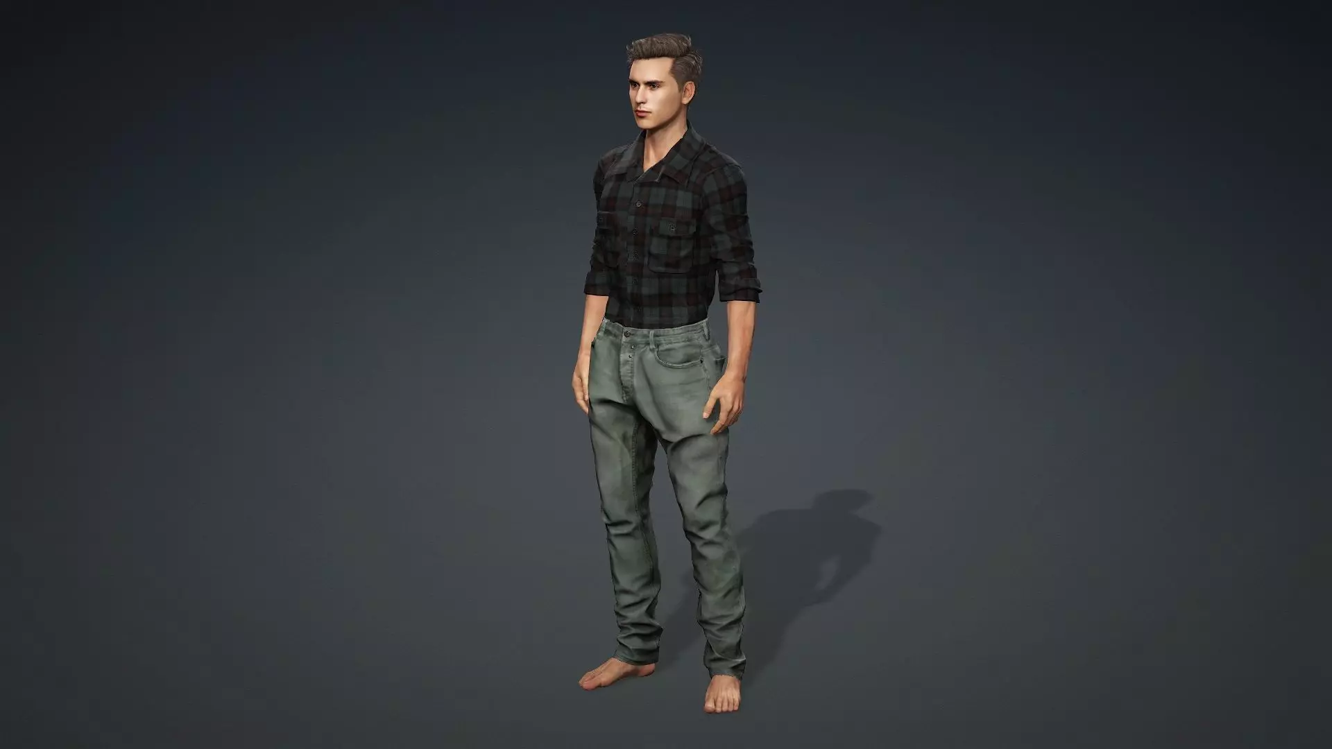 Male Character Animation and Game Ready 3D model_11