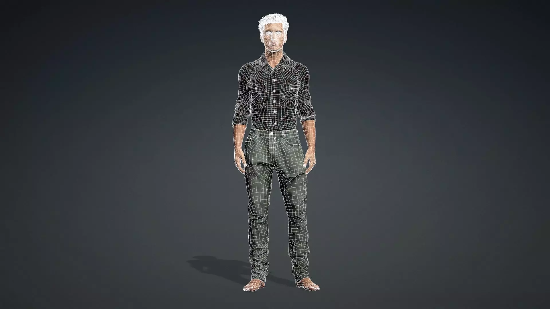 Male Character Animation and Game Ready 3D model_12