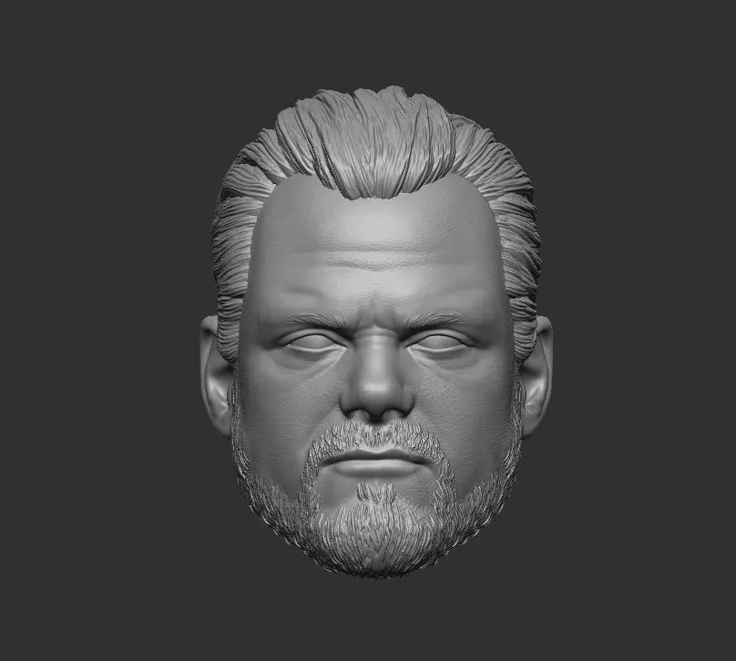 WWE Chris Benoit Headsculpt for Action Figures 3D print model_0
