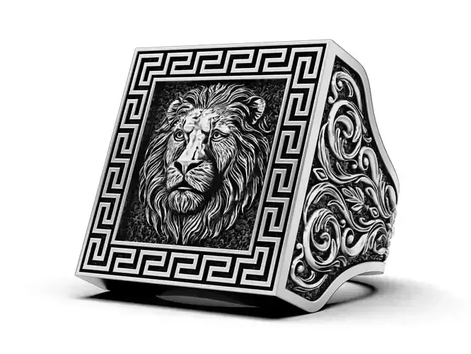 Imperial Lion Head Ring