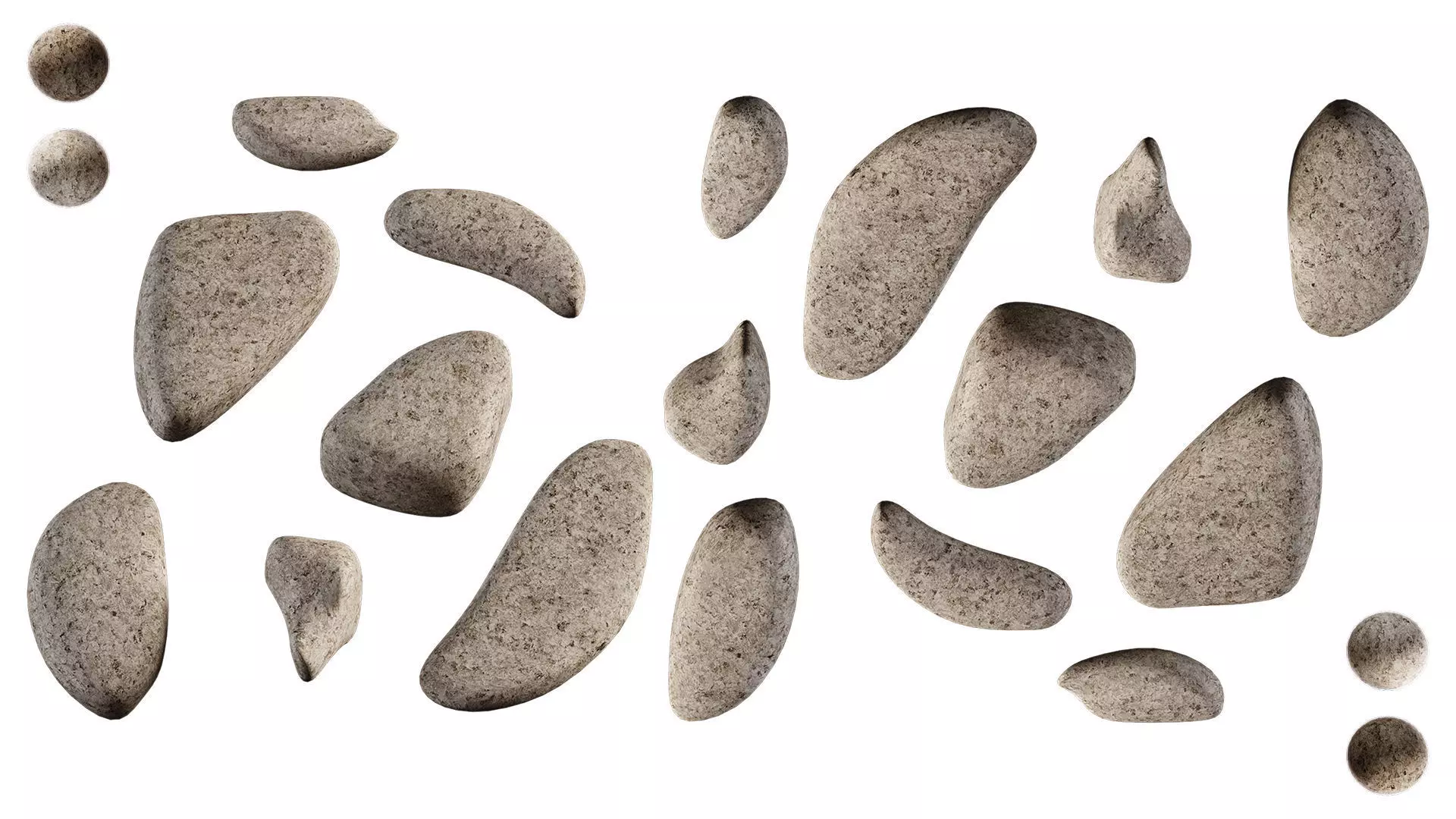 Garden Stone Set 3D model_4