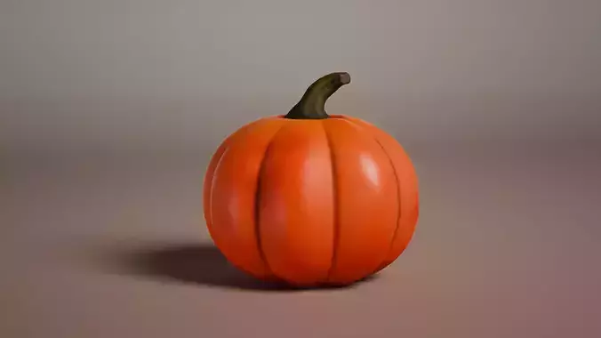 Stylized Pumpkin  Low-poly 3D model Low-poly 3D model