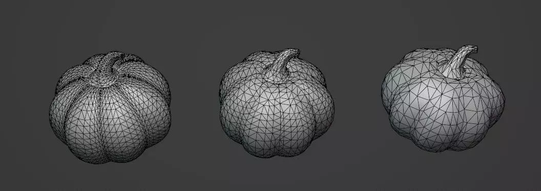 Stylized Pumpkin  Low-poly 3D model Low-poly 3D model_9