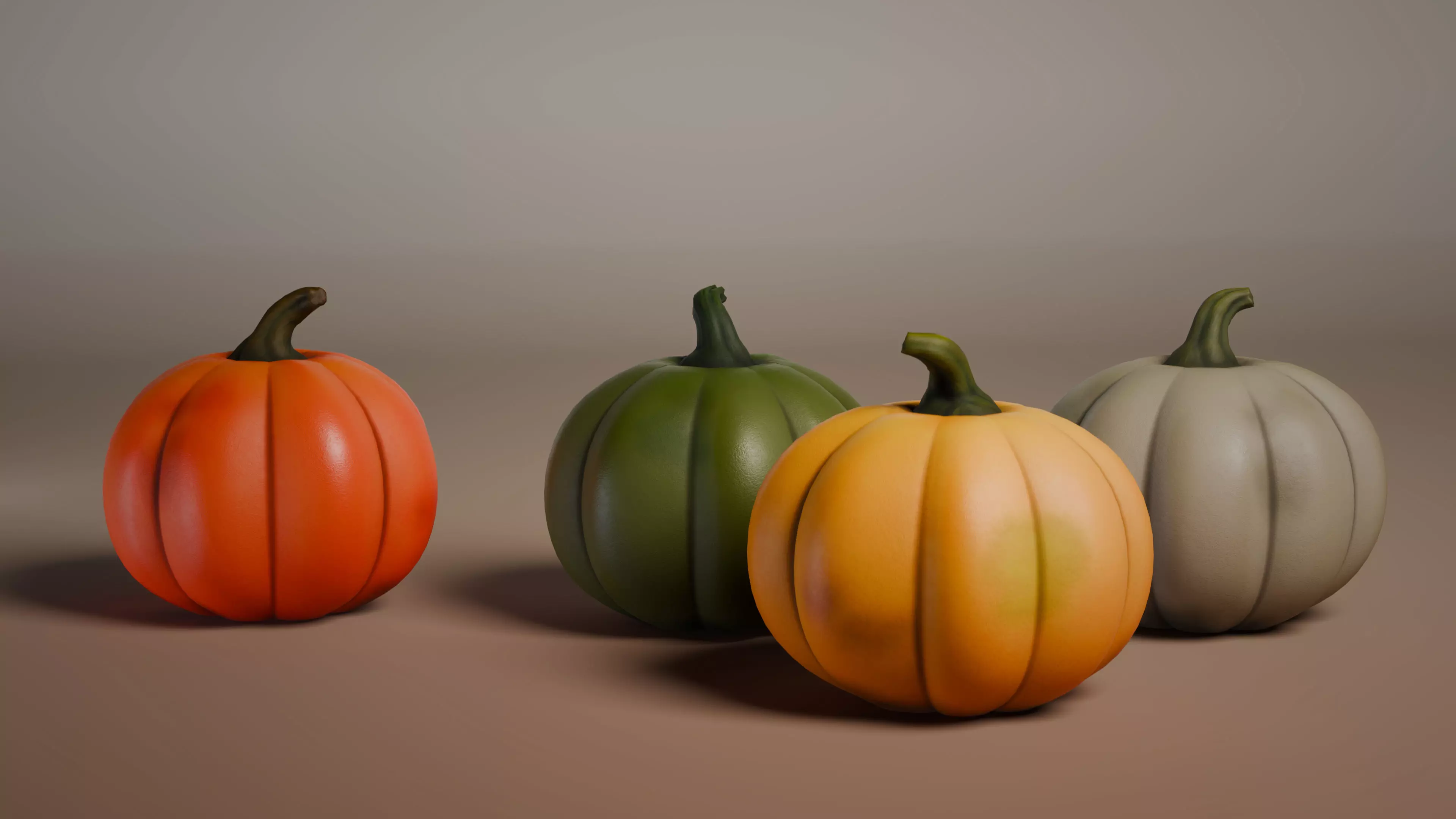 Stylized Pumpkin  Low-poly 3D model Low-poly 3D model_3