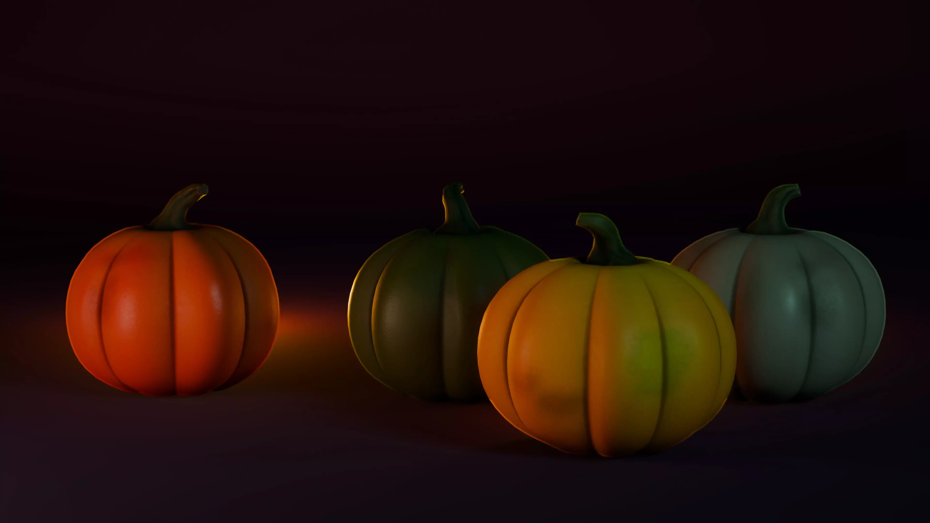 Stylized Pumpkin  Low-poly 3D model Low-poly 3D model_5