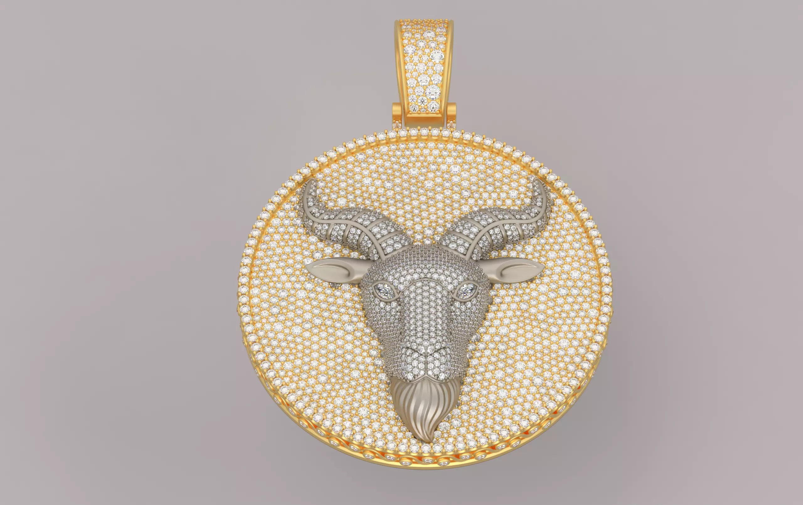 Goat Pendant 3D print model