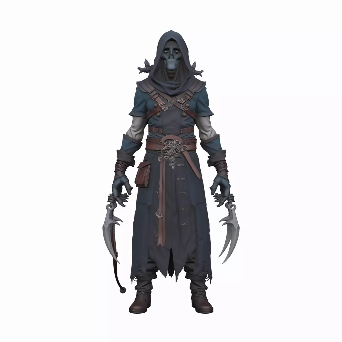 Highly Detailed Stealthy Undead Assassin 3D Model World 3D model_0