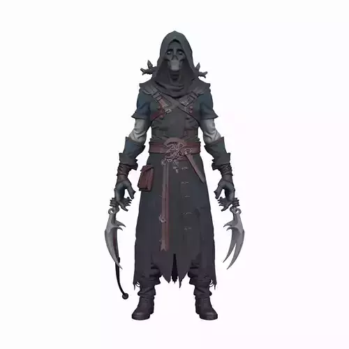 Highly Detailed Stealthy Undead Assassin 3D Model World