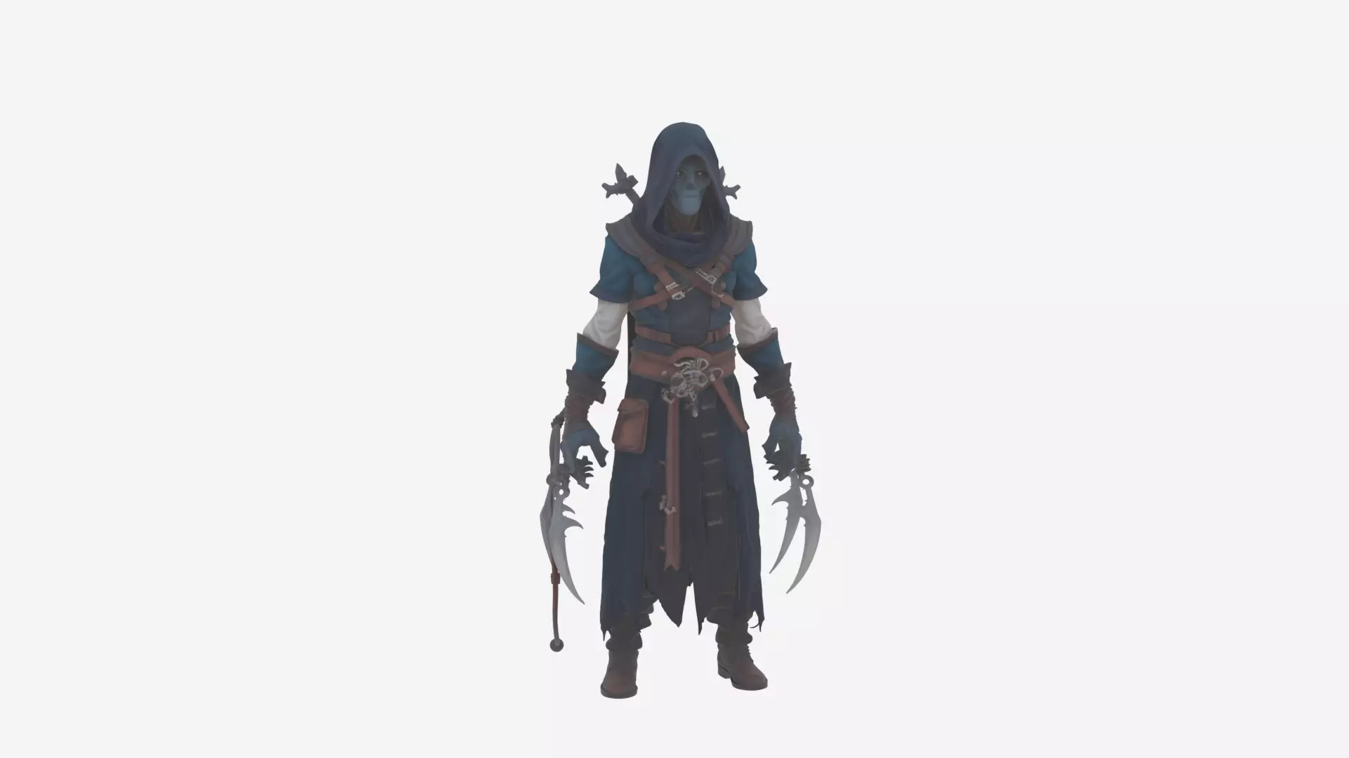 Highly Detailed Stealthy Undead Assassin 3D Model World 3D model_2