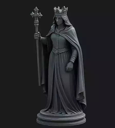 Queen Sculpture 3D Print Model