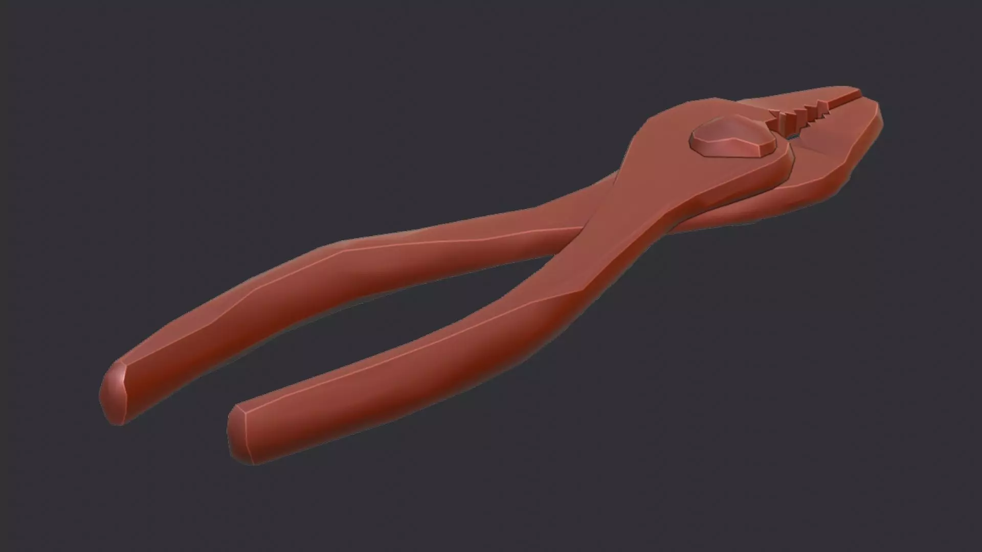 Rusty Metal Pliers Hand Tool Low-poly 3D model_6