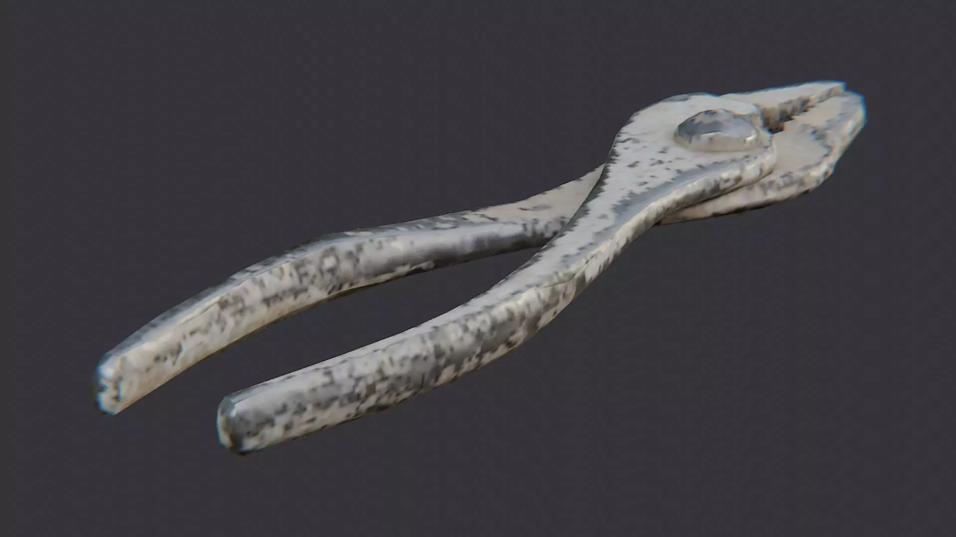 Rusty Metal Pliers Hand Tool Low-poly 3D model_0