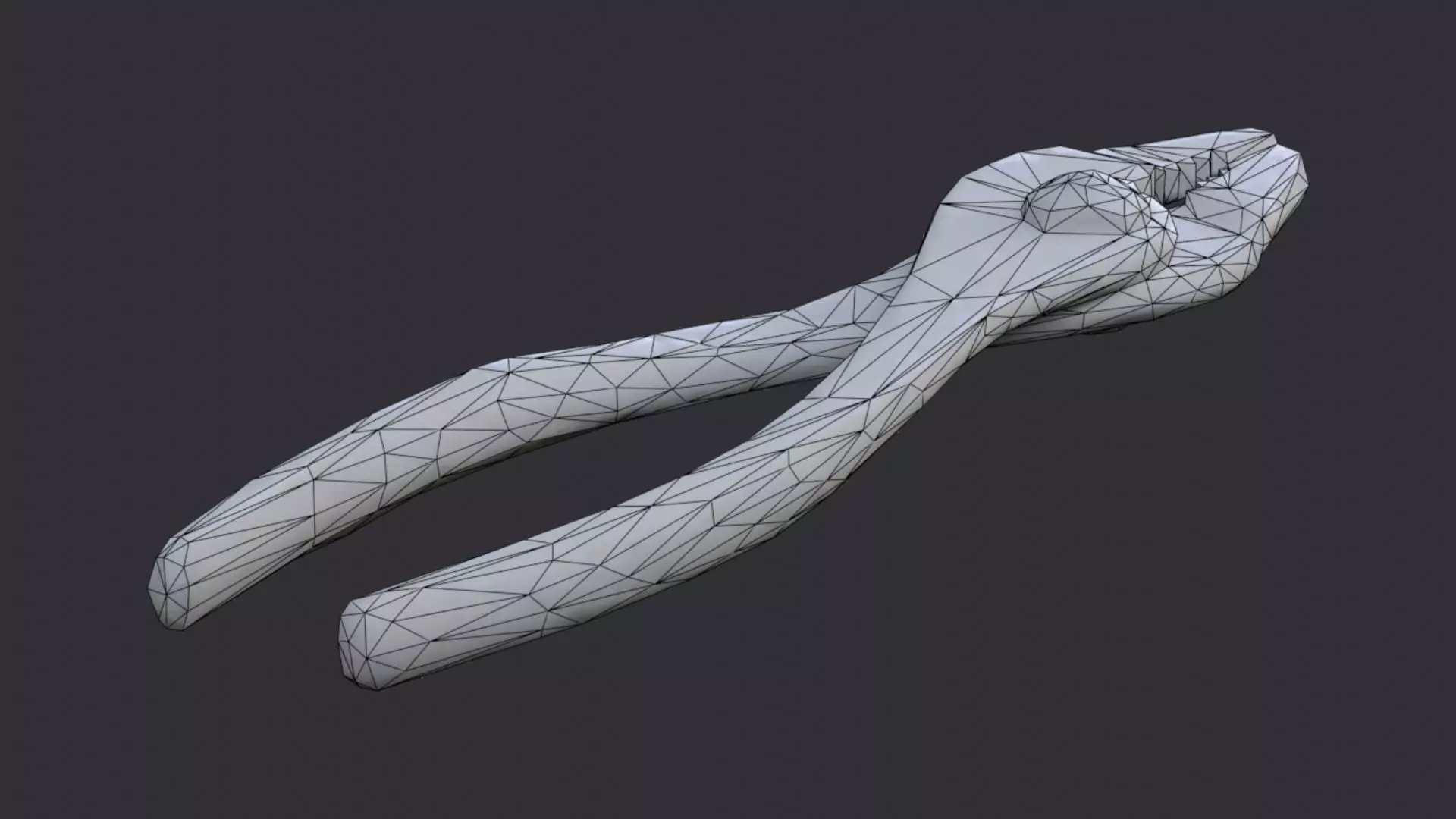 Rusty Metal Pliers Hand Tool Low-poly 3D model_7