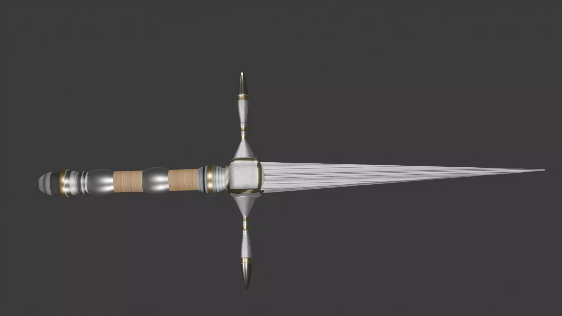 Stilet Low-poly 3D model_0