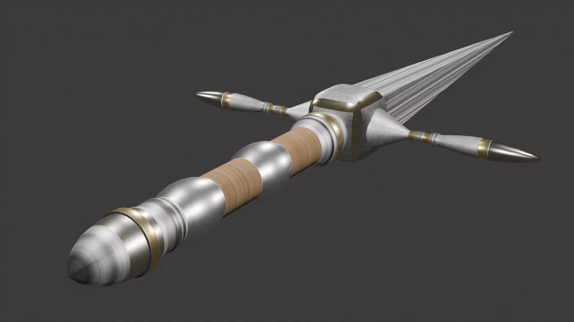 Stilet Low-poly 3D model_6