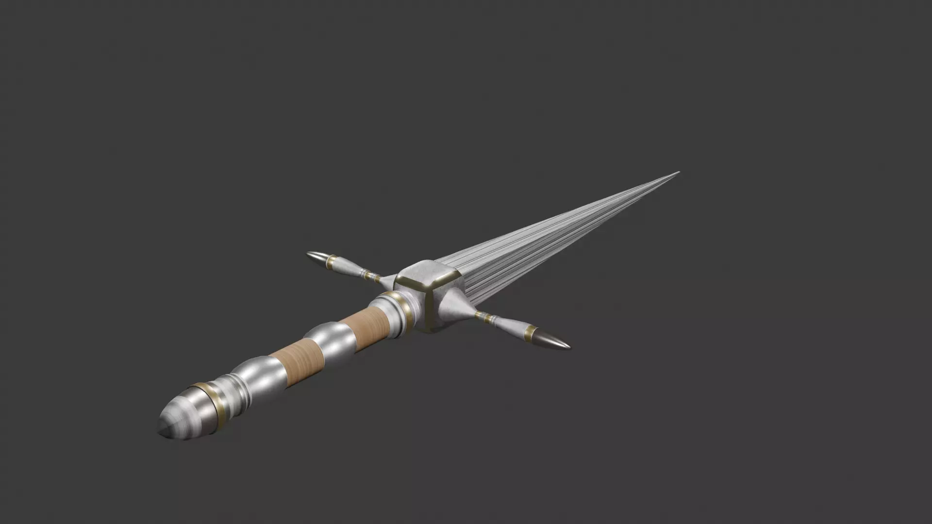 Stilet Low-poly 3D model_4