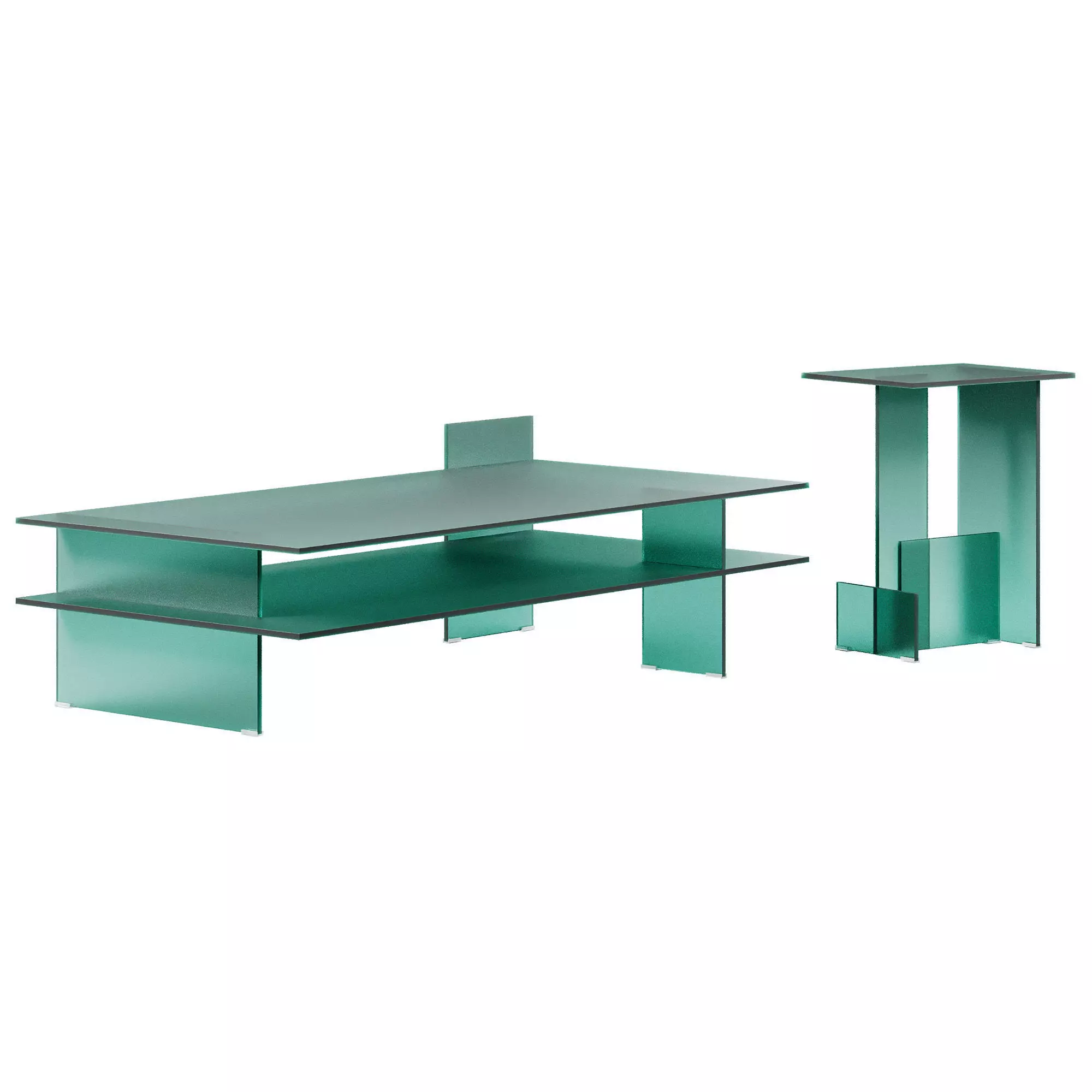 Kazimir coffee table by Glas Italia 3D model_6
