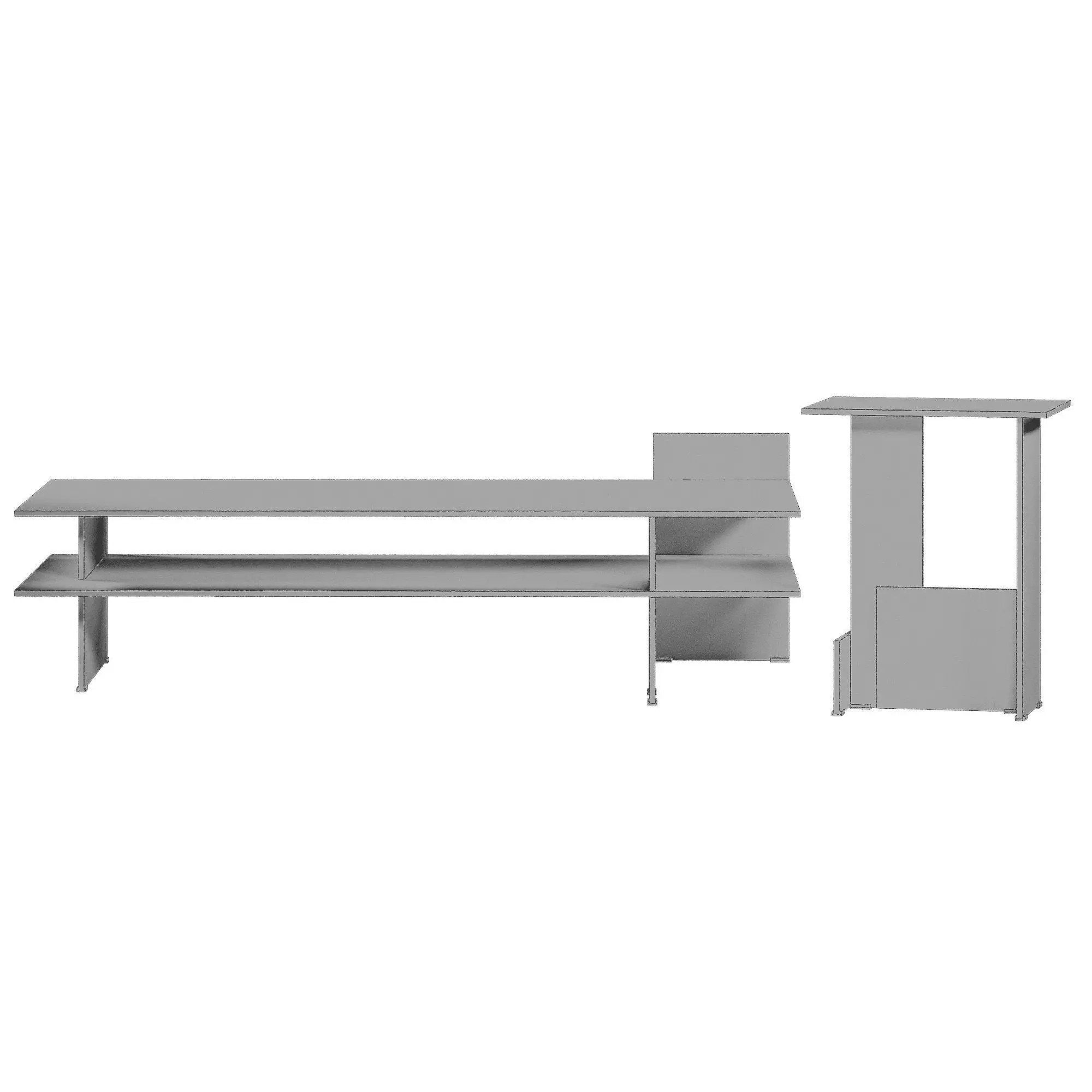 Kazimir coffee table by Glas Italia 3D model_2