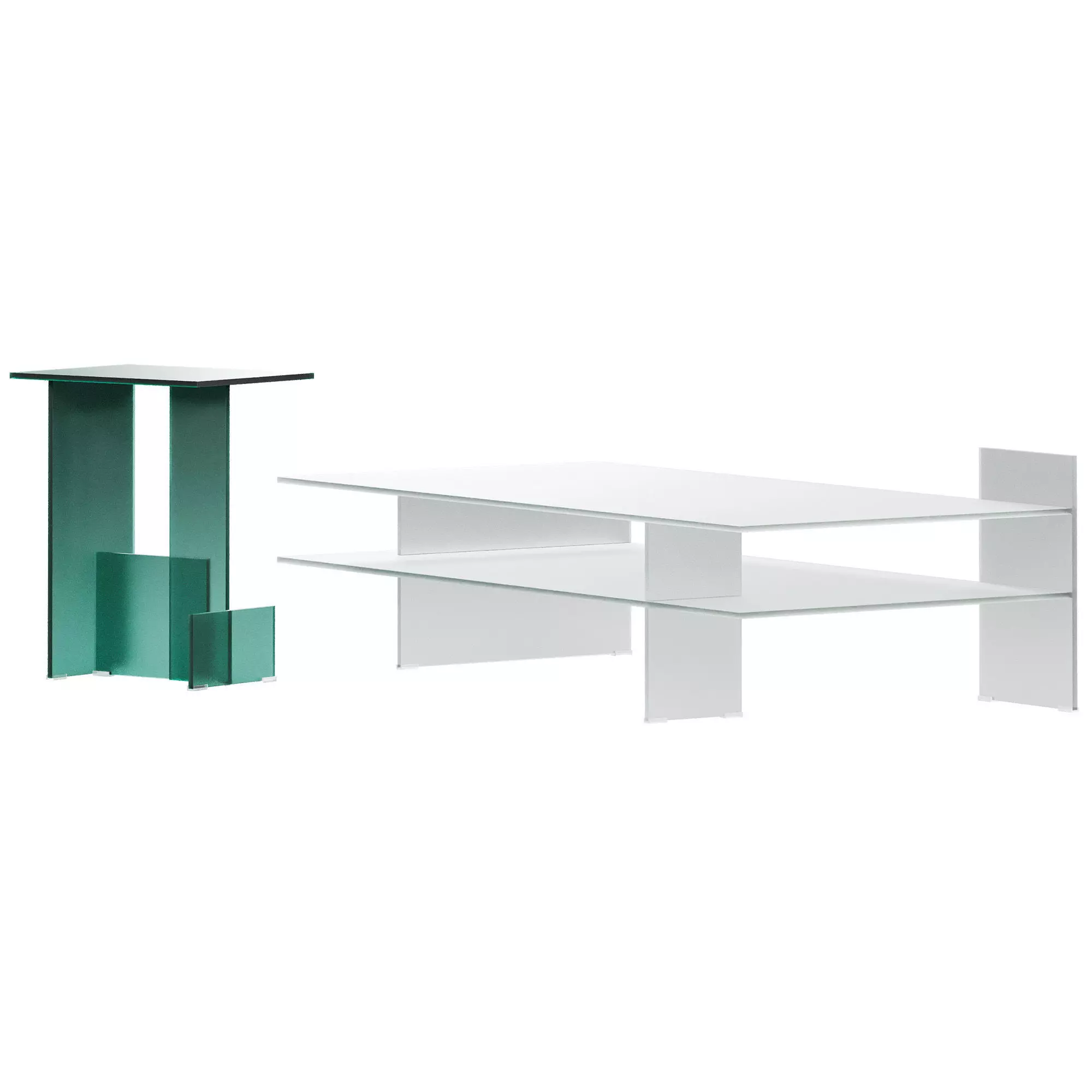 Kazimir coffee table by Glas Italia 3D model_5