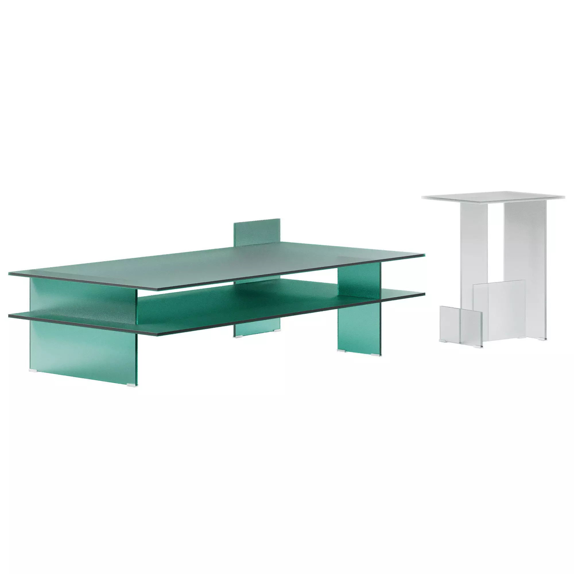 Kazimir coffee table by Glas Italia 3D model_4
