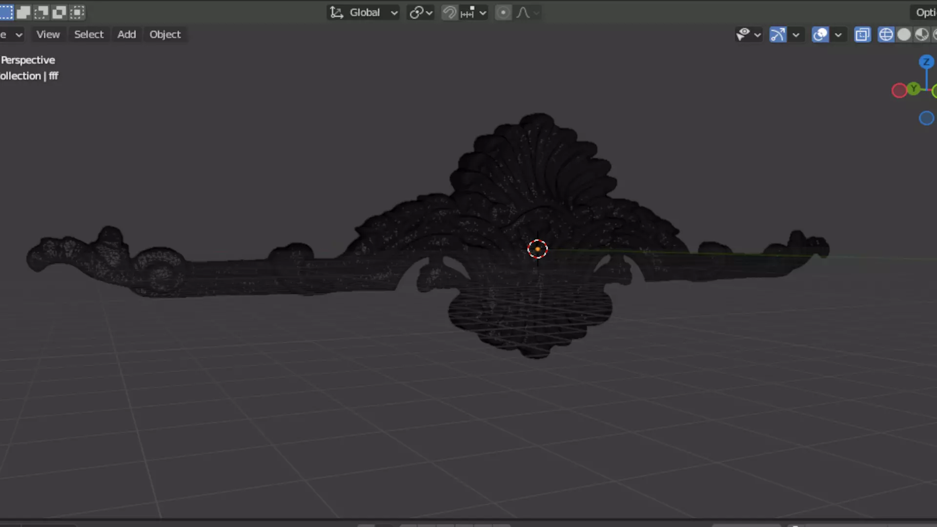 Classic decor ornament carved 78 3D model_5