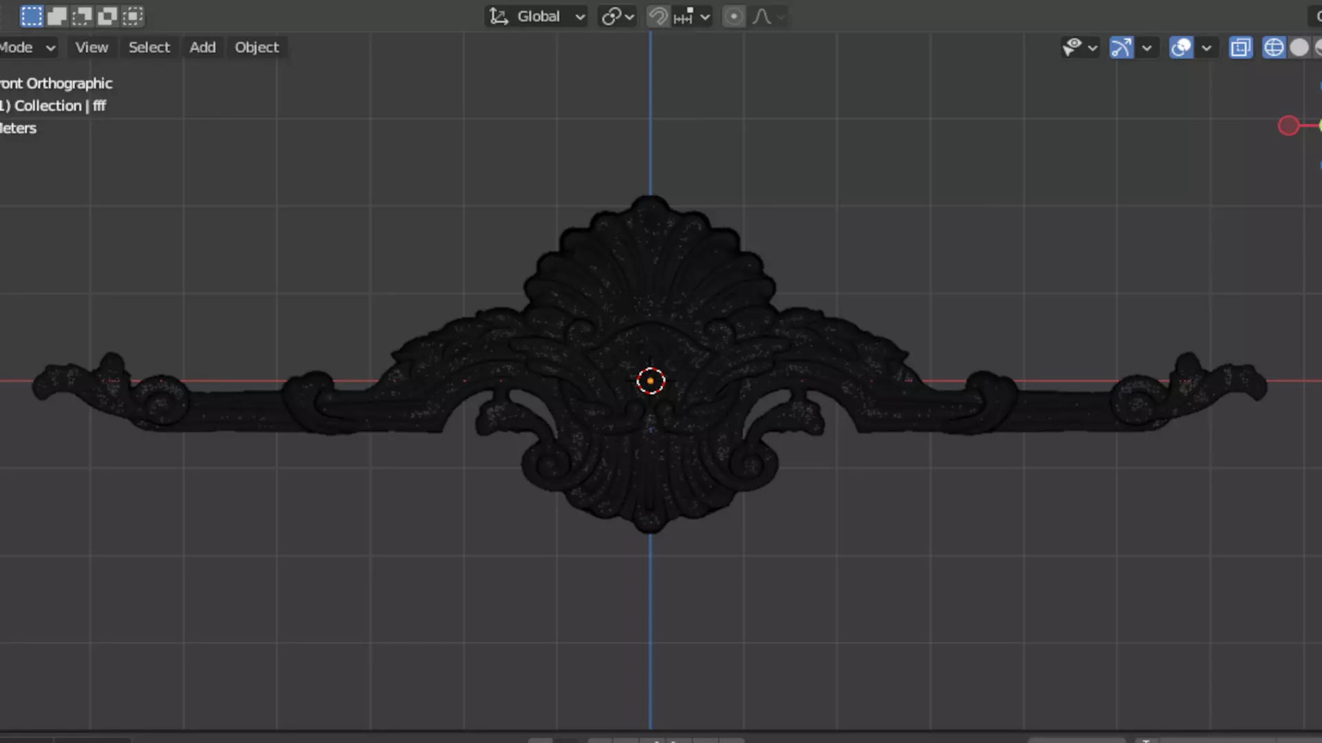 Classic decor ornament carved 78 3D model_4