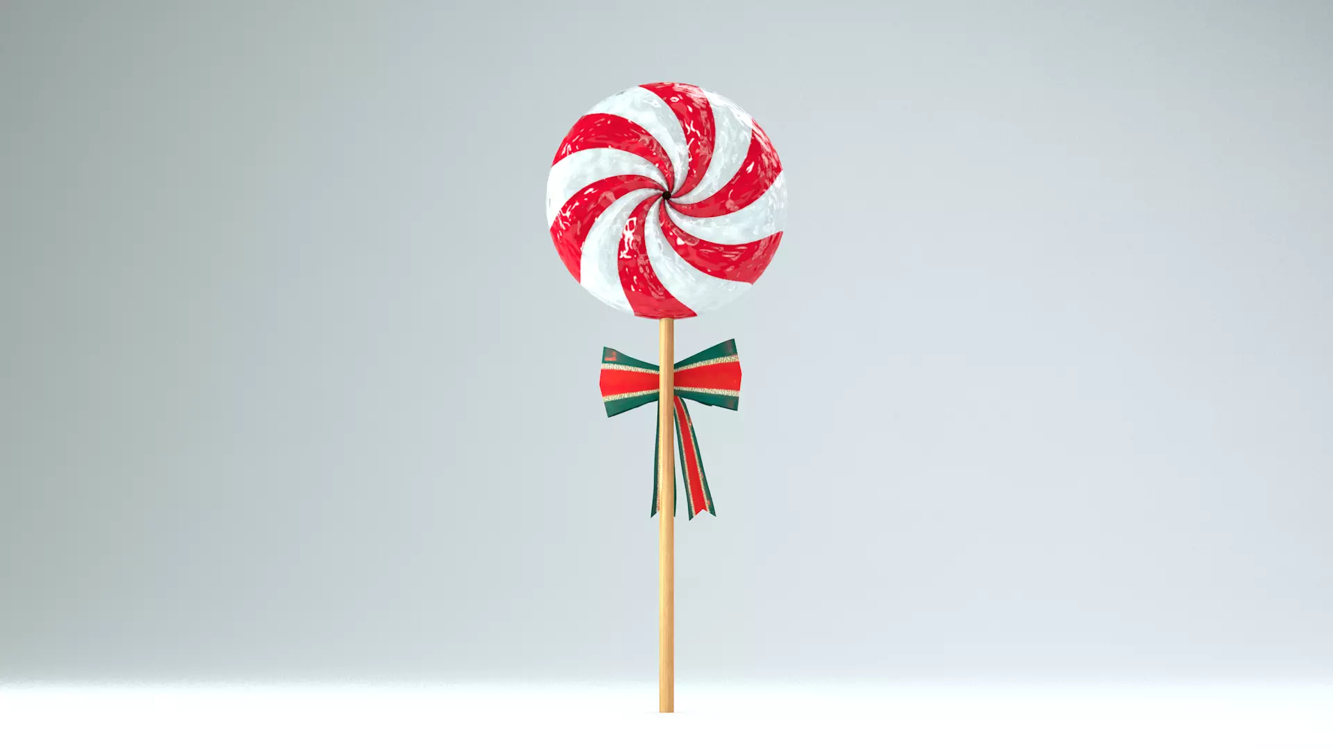 Christmas Candy Pinwheel Lollipop 3D Model 3D model_7