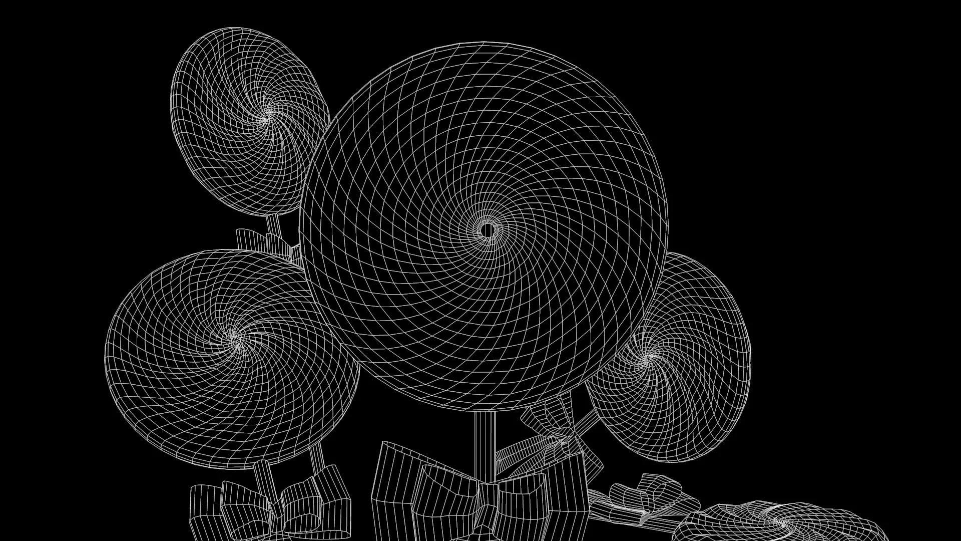 Christmas Candy Pinwheel Lollipop 3D Model 3D model_14