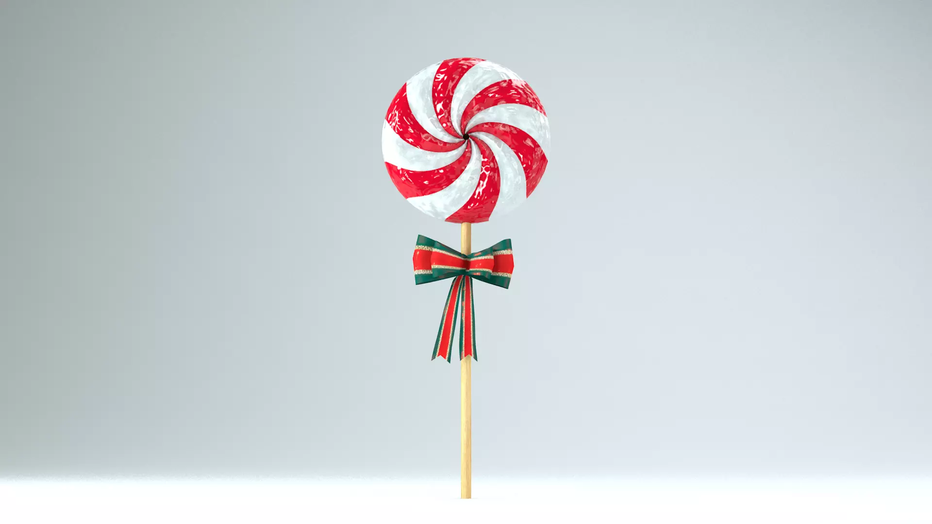 Christmas Candy Pinwheel Lollipop 3D Model 3D model_2