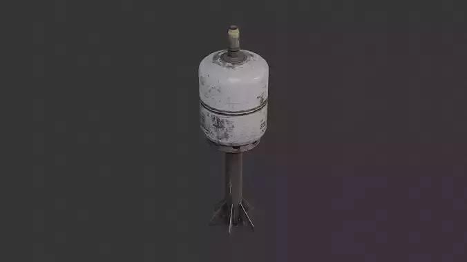 Rusty Propane Rocket on Stand