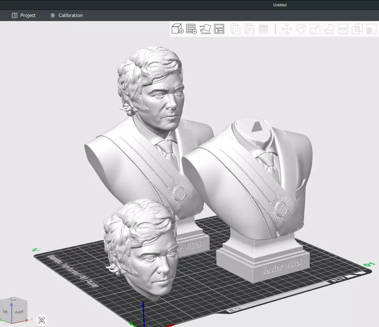 Javier Milei bust printable and renderable 3D print model_3