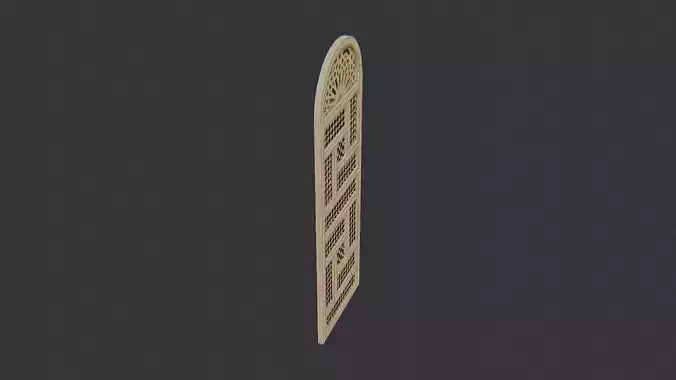 Wooden Ornate Arch Lattice Screen