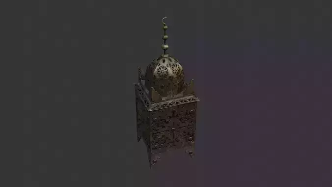 Ornate Standing Lamp with Vintage Metalwork