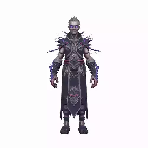 Highly Detailed Ominous Undead Shadow Priest World of  3D Model