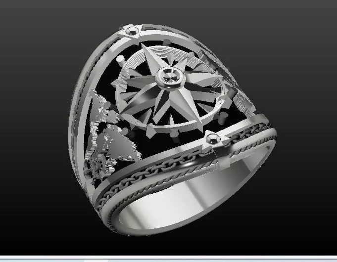 Pusula Erkek Yuzugu 3D baski modeli 3D print model_4