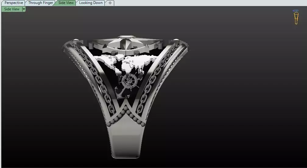 Pusula Erkek Yuzugu 3D baski modeli 3D print model_5