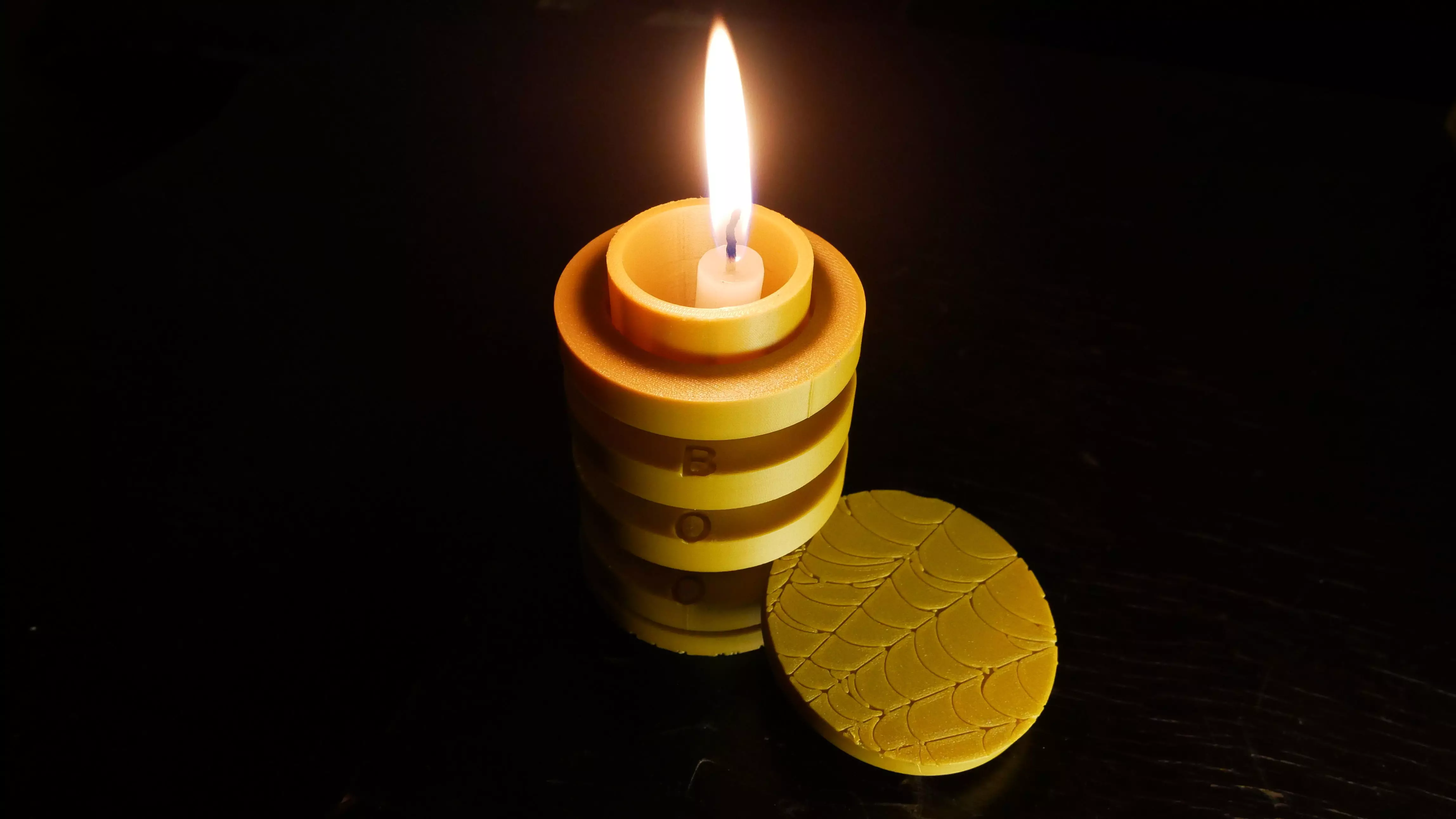 Printable cryptex halloween theme candle holder Free 3D print model_18