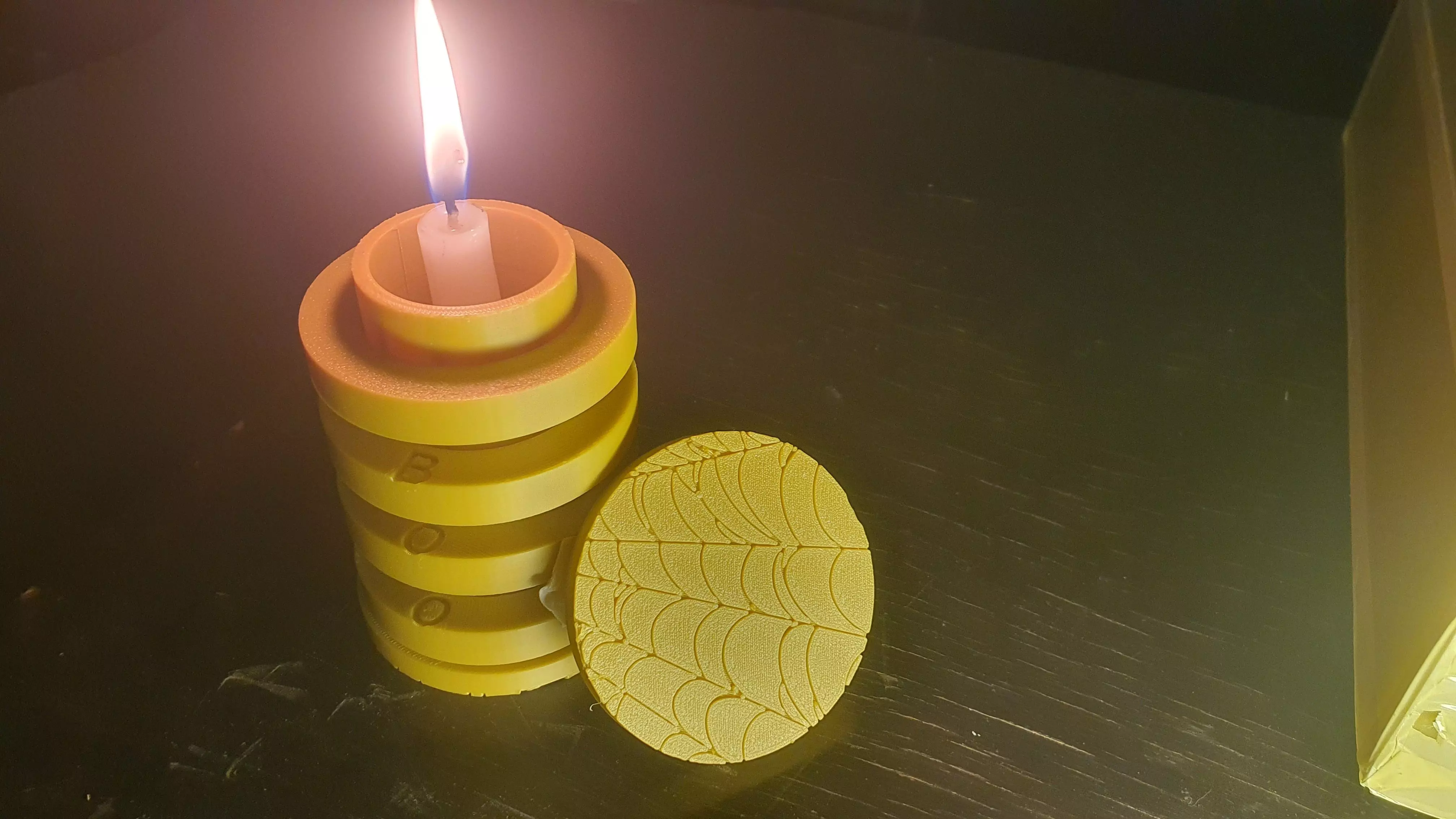 Printable cryptex halloween theme candle holder Free 3D print model_19