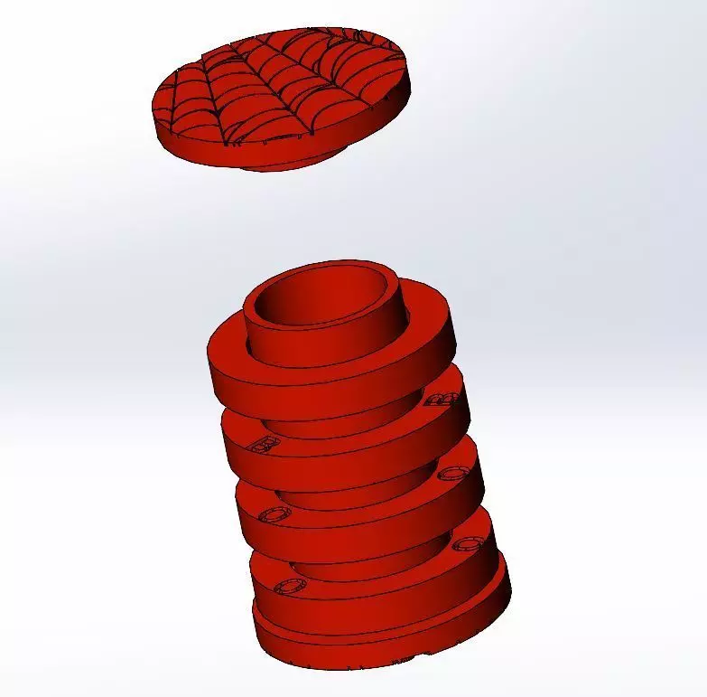 Printable cryptex halloween theme candle holder Free 3D print model_23