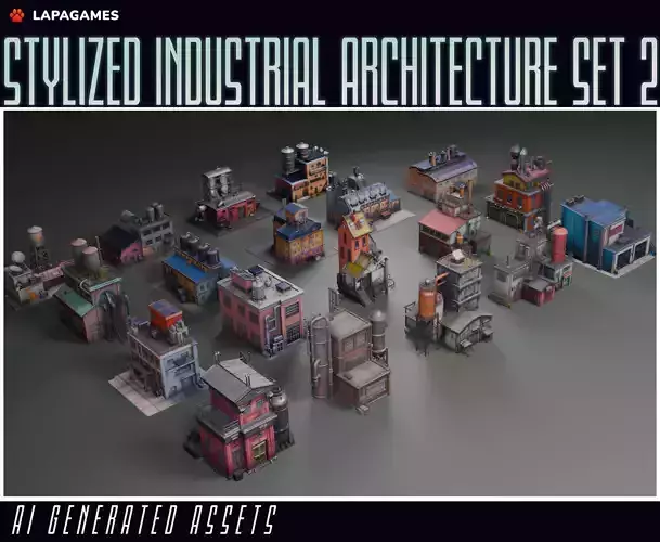 Stylized Industrial Architecture Set 2