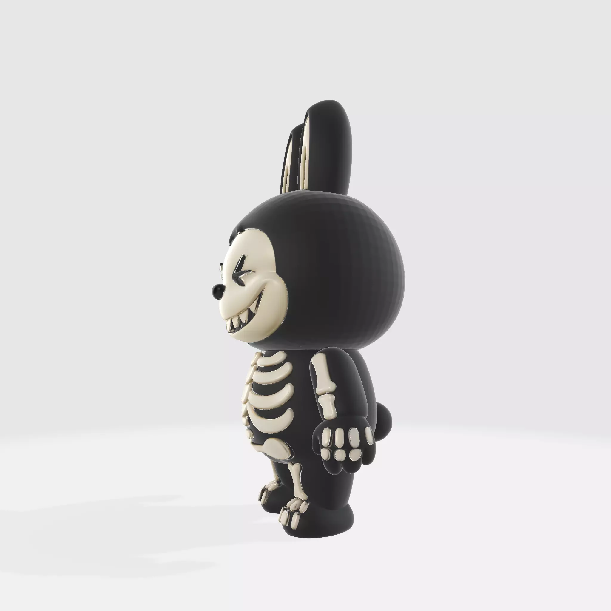 Labubu Skeleton Bunny Figurine Cute Spooky Collectible 3D print model_2