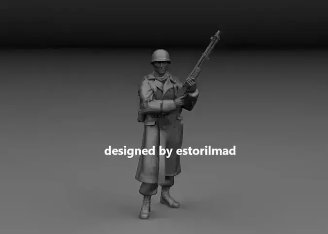 WW2 AMERICAN SOLDIER IN THE ARDENES BASTOGNE V2